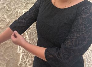 Black Chikankari Embroidered Kurti