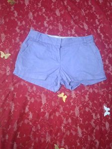 Periwinkle Linen Mini Shorts