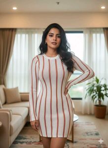 Striped Bodycon Mini Dress