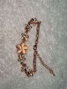 Rose Gold Flower Charm Bracelet