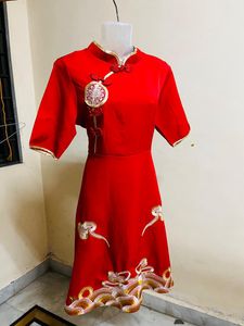 Korean Red Designer One Piece