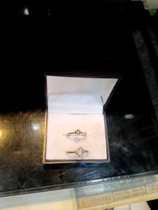 Vintage Silver Diamond Rings 925 (Set of 2)