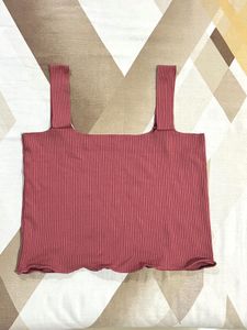 Ribbed Square Neck Tank Top