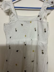 White Embroidered Summer Dress