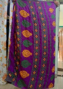 Vibrant Purple Saree with Exquisite Motifs