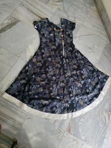 Elegant Printed Anarkali Dress