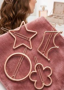 Cute Hair Clips Set - Star, Crown, Circle, Flower