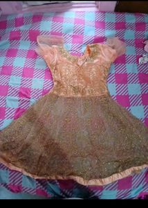 Peach & Gold Party Dress