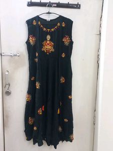Black Colour Anarkali Kurti