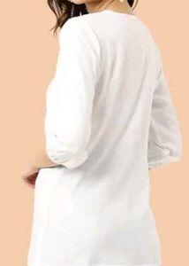 Elegant White Kurta with Black Embroidery