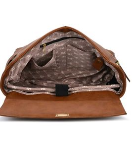 Stylish Tan Faux Leather Handbag
