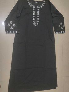 Elegant Grey Embroidered Kurta Set with Dupatta