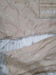 Golden Nude Coloured Kurta Pant Set