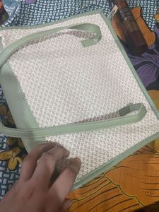 Chic Woven Tote Bag with Floral Bow