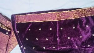 Velvet zari work suit