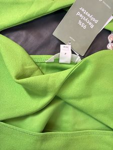 Lime Green Cut-Out Crop Top