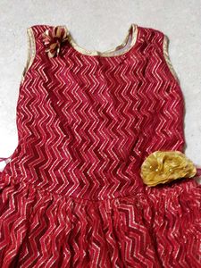 Red &amp; Gold Girls' Party Dress