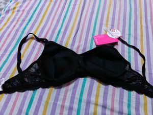 Black Bra with Lace Details