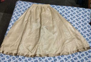 Elegant Golden/Beige Ethnic Skirt