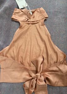 Satin Halter Top with Bow Back