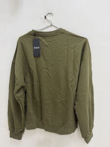 Shein Olive Green Bow Detail Sweatshirt