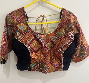 Vibrant Navratri Printed Padded Ethnic Blouse