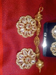 Stunning CZ Stud Earrings and Pendant Set