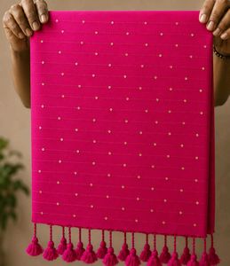 Vibrant Multi Sequin Saree with Tassels
