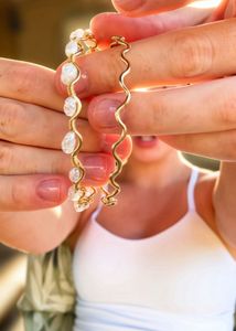 handmade Wire Wrapped Pearl Bangle pack of 2