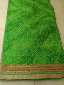 Green Bandhani Saree pure from Rajasthan