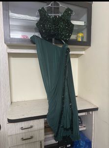 Ready to Wear Sequins Saree and Blouse Set