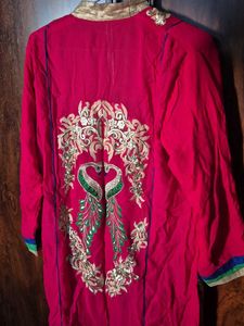 Kashmiri Embroidered Pink Kurta