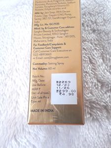 MyGlamm Set On You Setting Spray (60ml) | Long Las