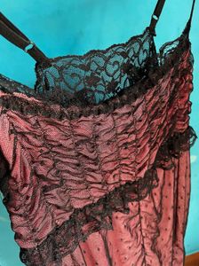 Sheer Babydoll with Lace Trim