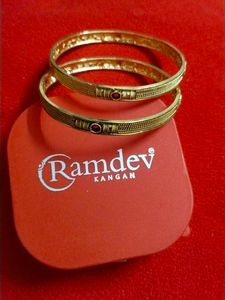 Elegant Gold Bangles with Ruby