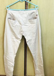 Men's Beige Casual Chinos