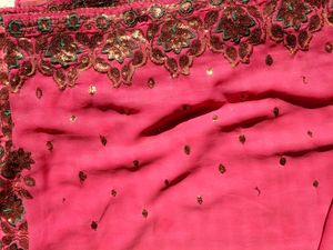 Blush Pink Colour Sequence Saree