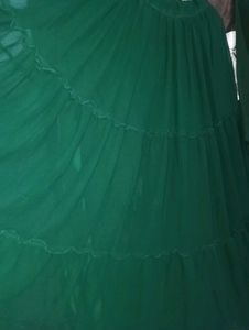 dark green kurti with lehga