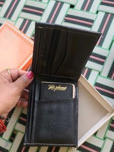 Classic Black Leather Bifold Wallet