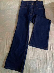 wide Dark Denim Jeans