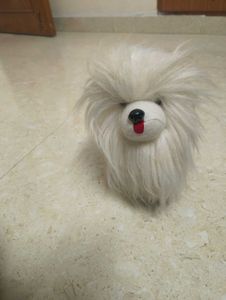 Cute Fluffy White Dog Toy
