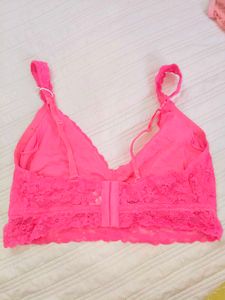 Vibrant Pink Lace Bralette