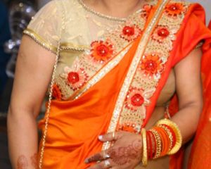 Festive Wear Orange 🧡 Saree