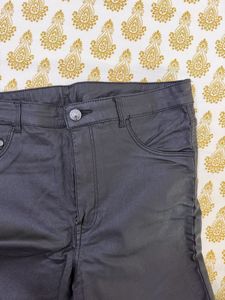 Black Skinny Fit Faux Leather Pants