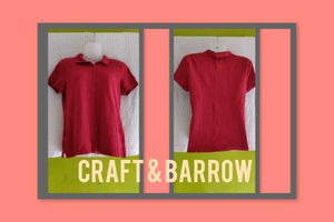 Craft & Barrow Red Polo Shirt - Size Large