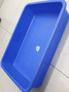 Durable Blue Plastic Storage Bin