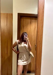SALE - Casual Beige Mini Dress