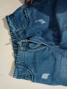 Stylish Ripped Blue Denim Jeans