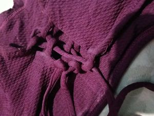 14.Burgundy Crop Top