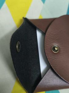 Brown Faux Leather Card Holder